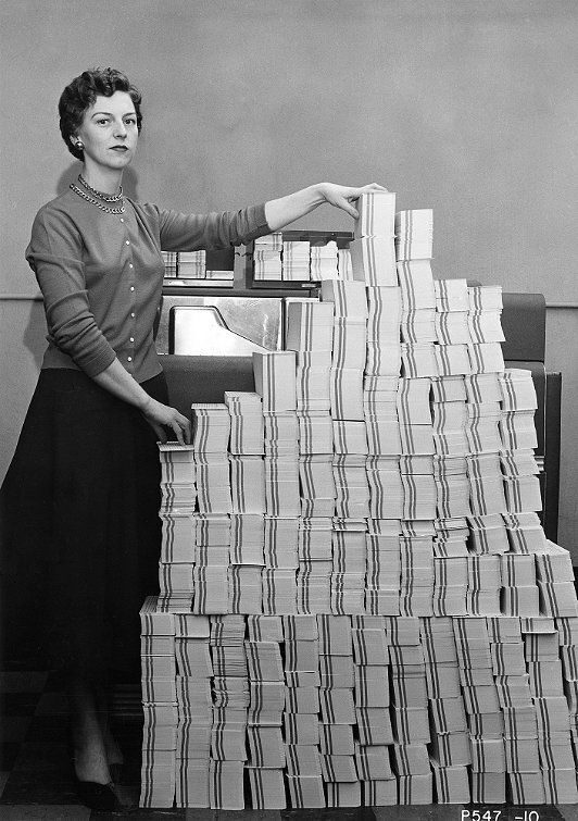04 IBM Programmer with Punch Cards